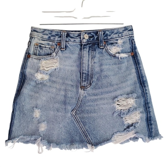 Abercrombie & Fitch Dresses & Skirts - Abercrombie & Fitch Skirt Womens 25 0 Blue Zoe Natural Rise Vintage A-Line Denim